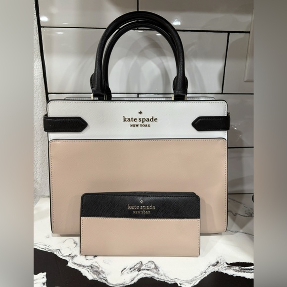 kate spade Handbags - NWT Kate Spade New York Staci Medium Colorblock Satchel with Matching WalletC
